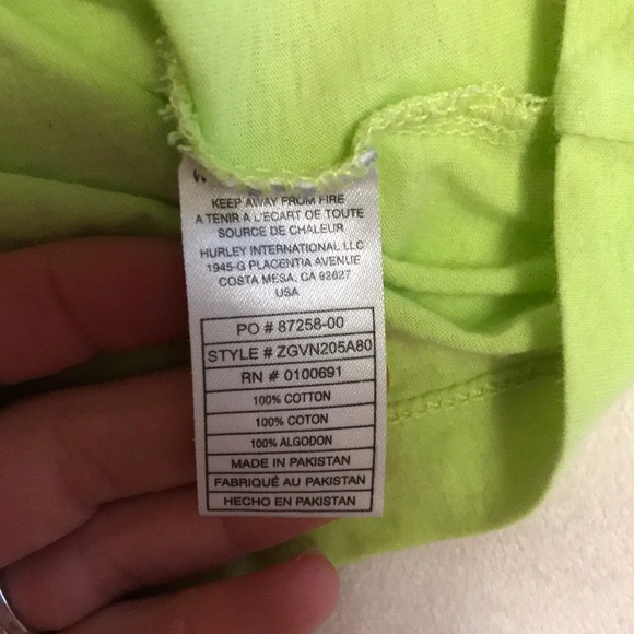 Lime green Hurly Tee! 3 for $15 - Picture 4 of 7